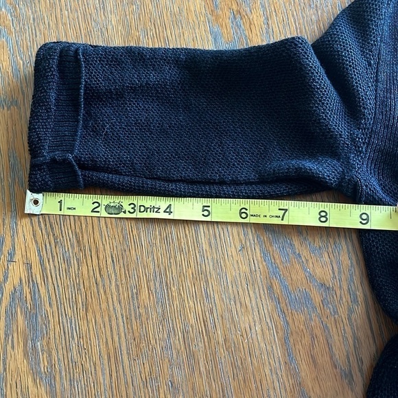 Talbots Women’s Petite 100% linen Black Cardigan size petite Short Sleeves - Picture 11 of 15